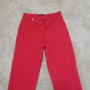 Dalia Casual Red Stretch tab pants size 4